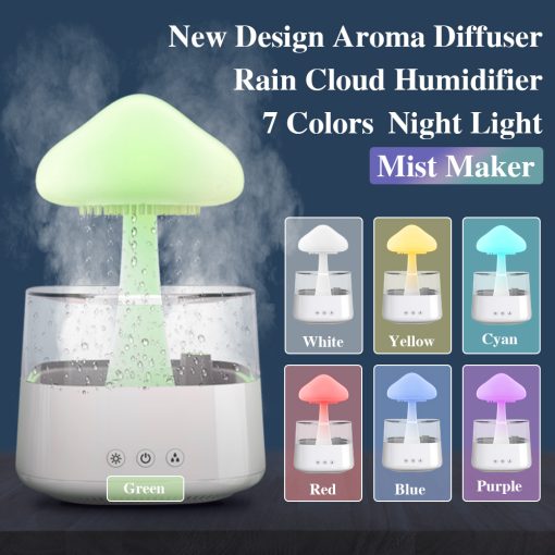 2-in-1 Desk Light Humidifier Rain Cloud Aromatherapy
