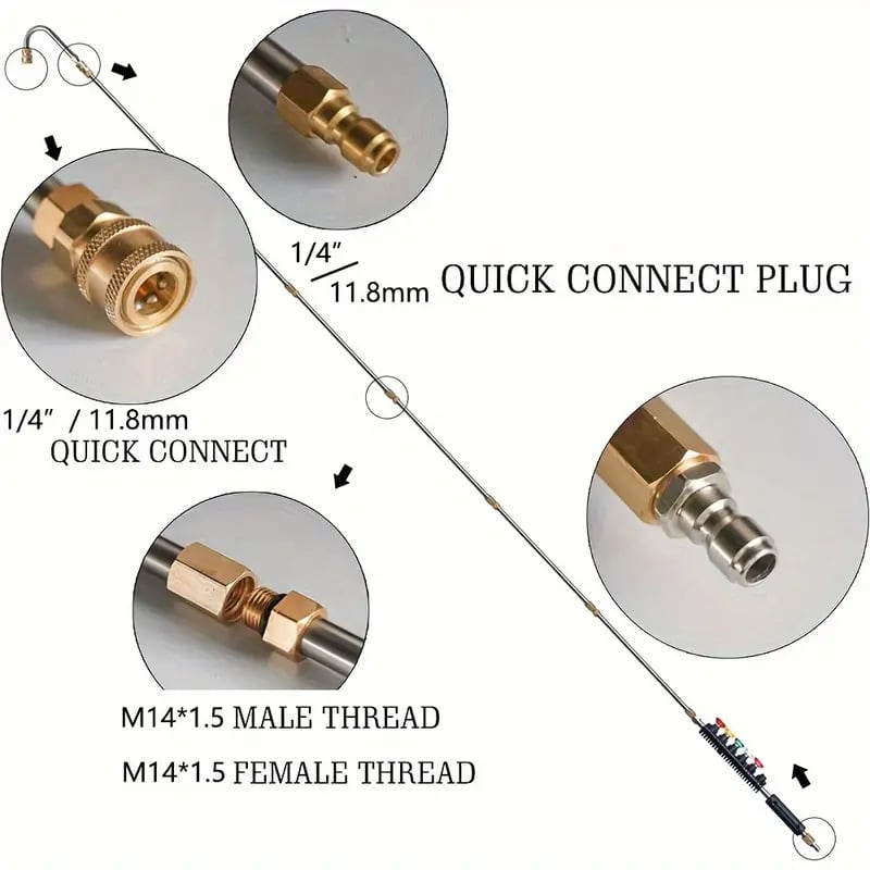 4000 PSI Telescoping High Pressure Washer Wand Set for