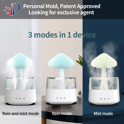 2-in-1 Desk Light Humidifier Rain Cloud Aromatherapy