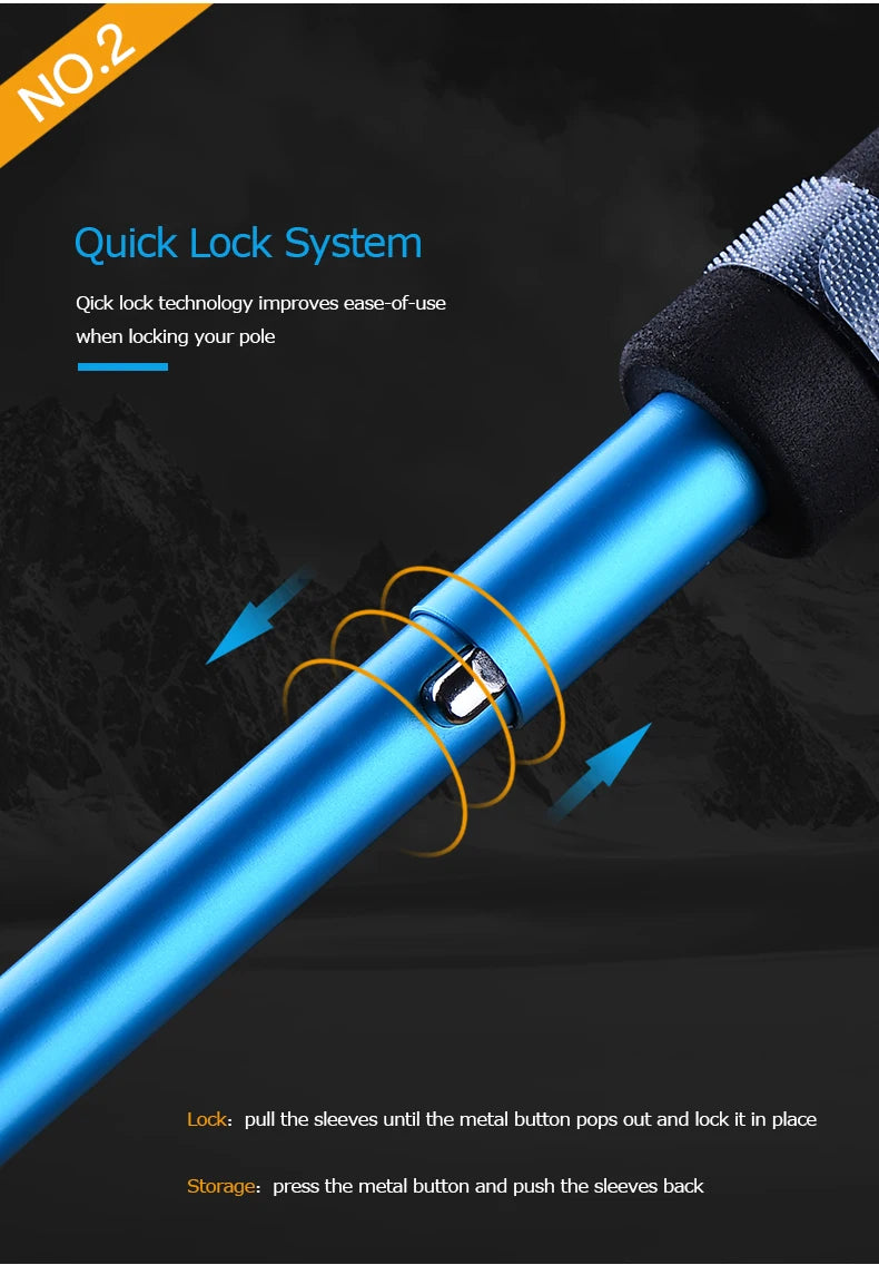 AONIJIE Lightweight Folding Collapsible Quick Lock Trekking