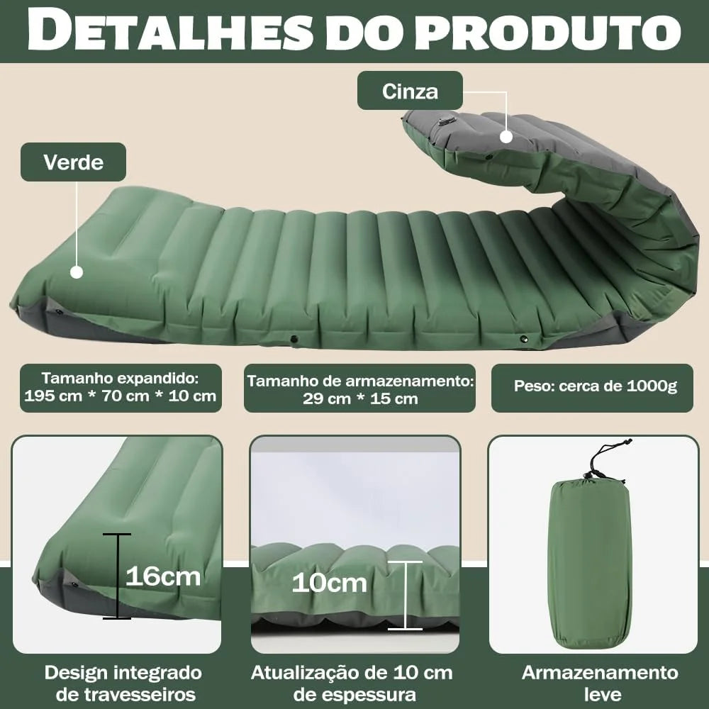 Extra Thick 4 Inch Camping Sleeping Pad Outdoor Camping