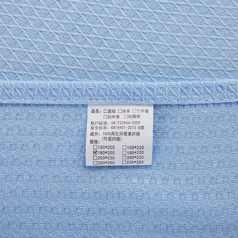 100% Bamboo Fiber Summer Blanket Lightweight Breathable