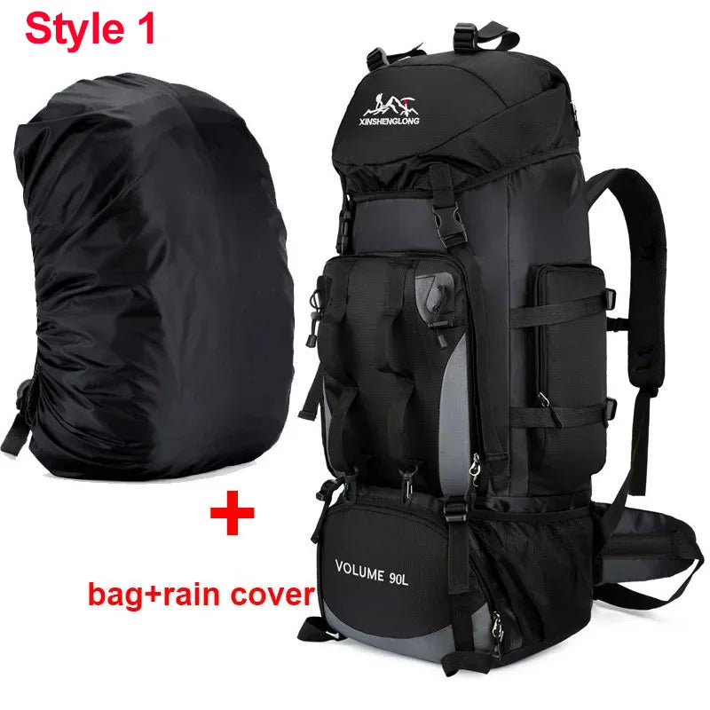 90L Waterproof Hiking Camping Backpack Trekking Bag