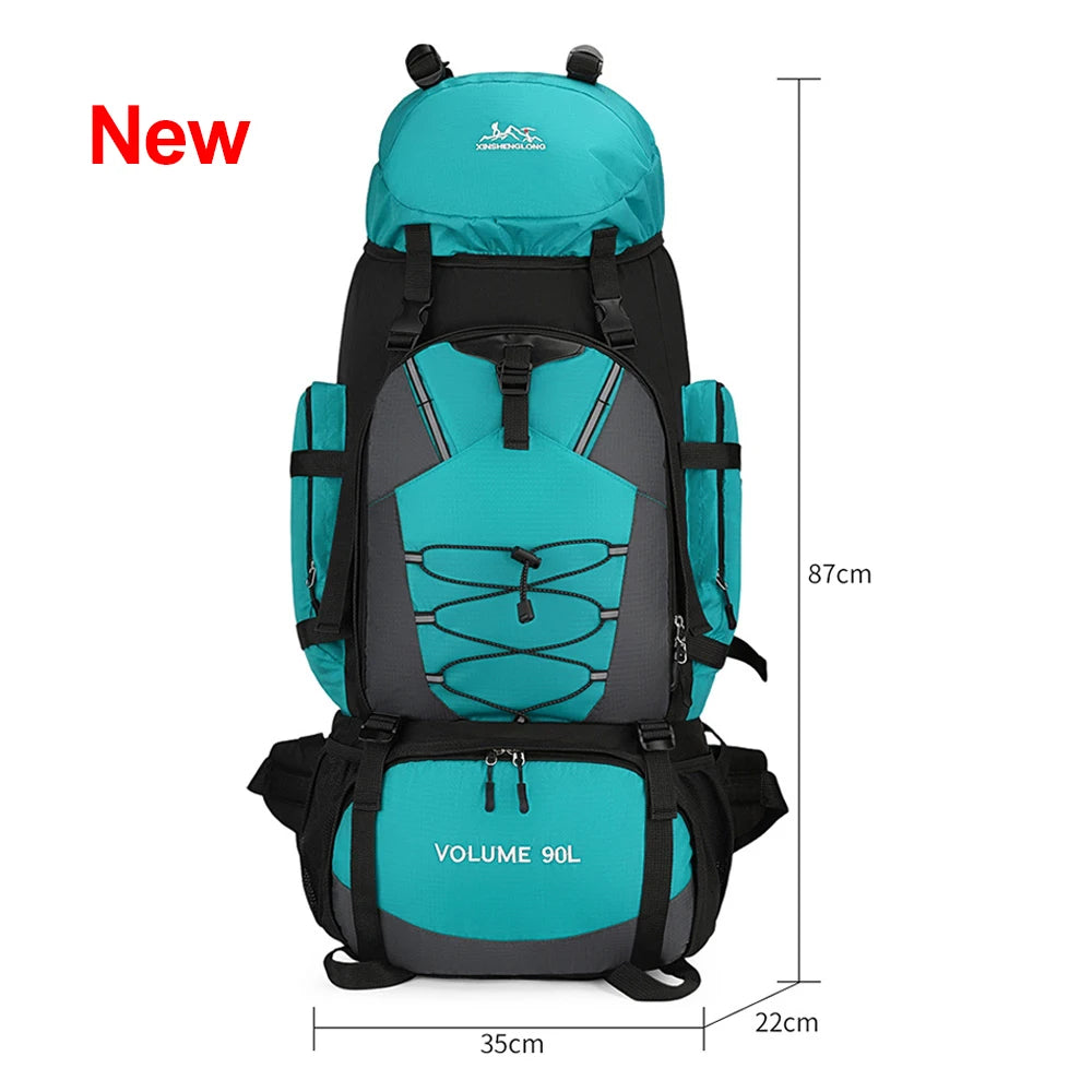 90L Waterproof Hiking Camping Backpack Trekking Bag