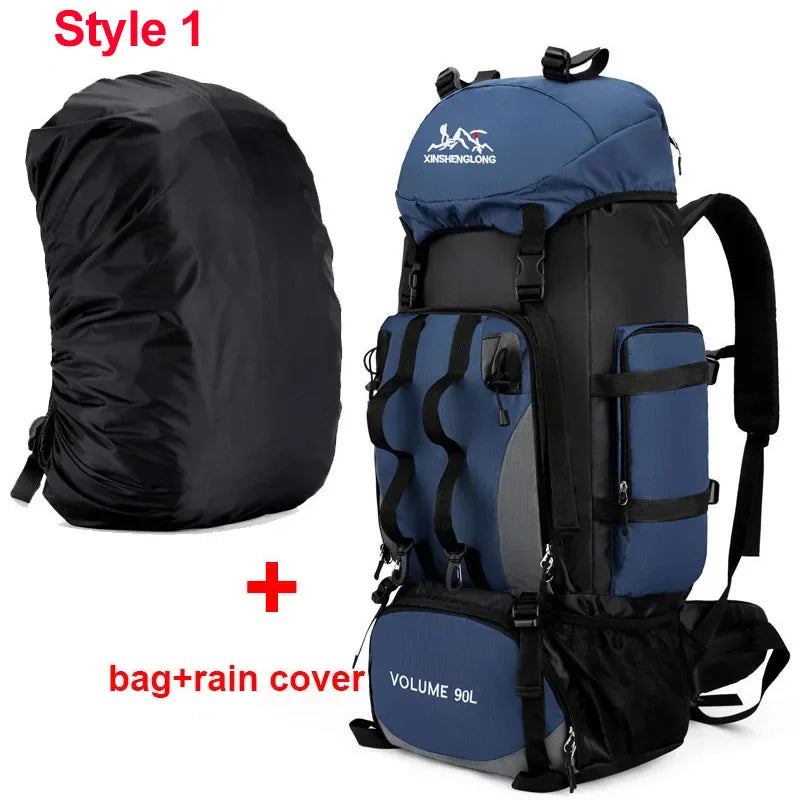 90L Waterproof Hiking Camping Backpack Trekking Bag