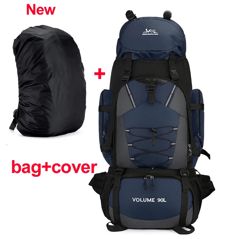 90L Waterproof Hiking Camping Backpack Trekking Bag