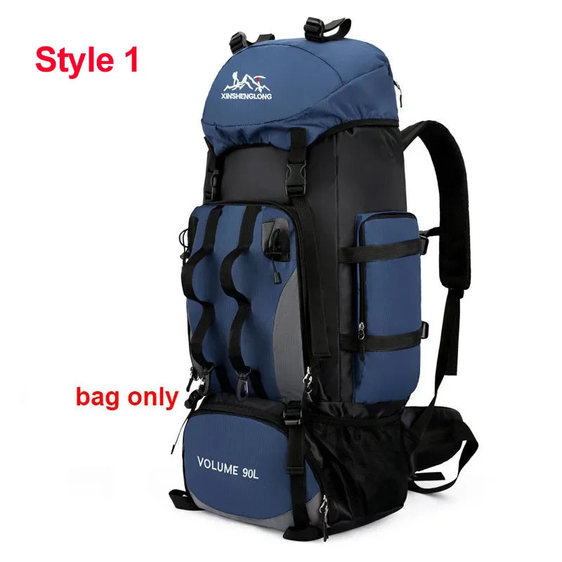 90L Waterproof Hiking Camping Backpack Trekking Bag