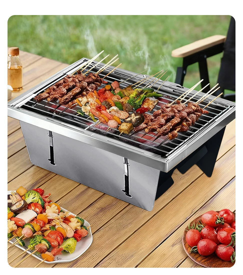 WESTTUNE IGT Barbecue Grill Folding Charcoal Firewood Stove