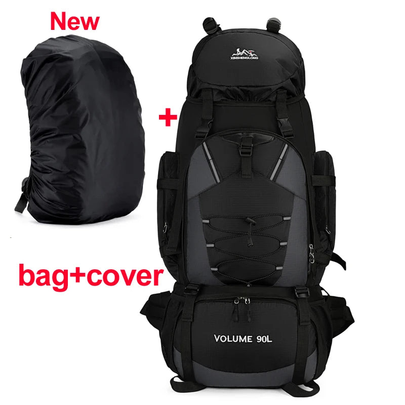 90L Waterproof Hiking Camping Backpack Trekking Bag