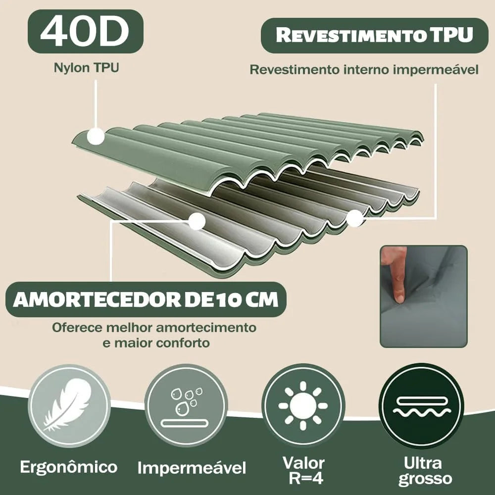Extra Thick 4 Inch Camping Sleeping Pad Outdoor Camping