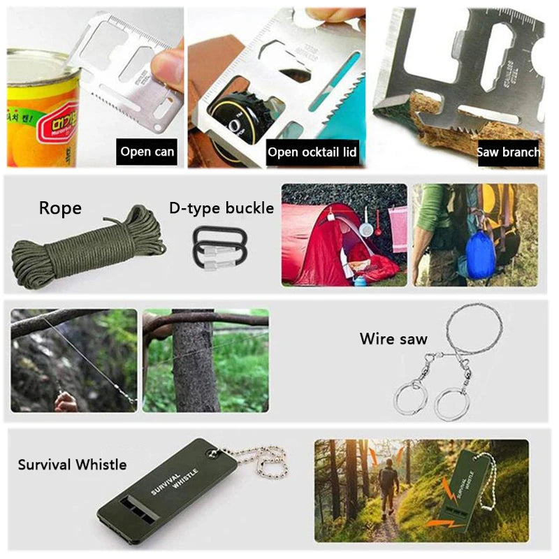 Survival First Aid Kit Survival Full Set Molle Outdoor Gear