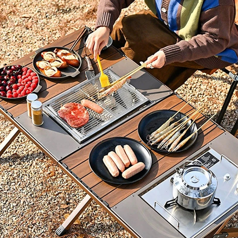 WESTTUNE IGT Barbecue Grill Folding Charcoal Firewood Stove