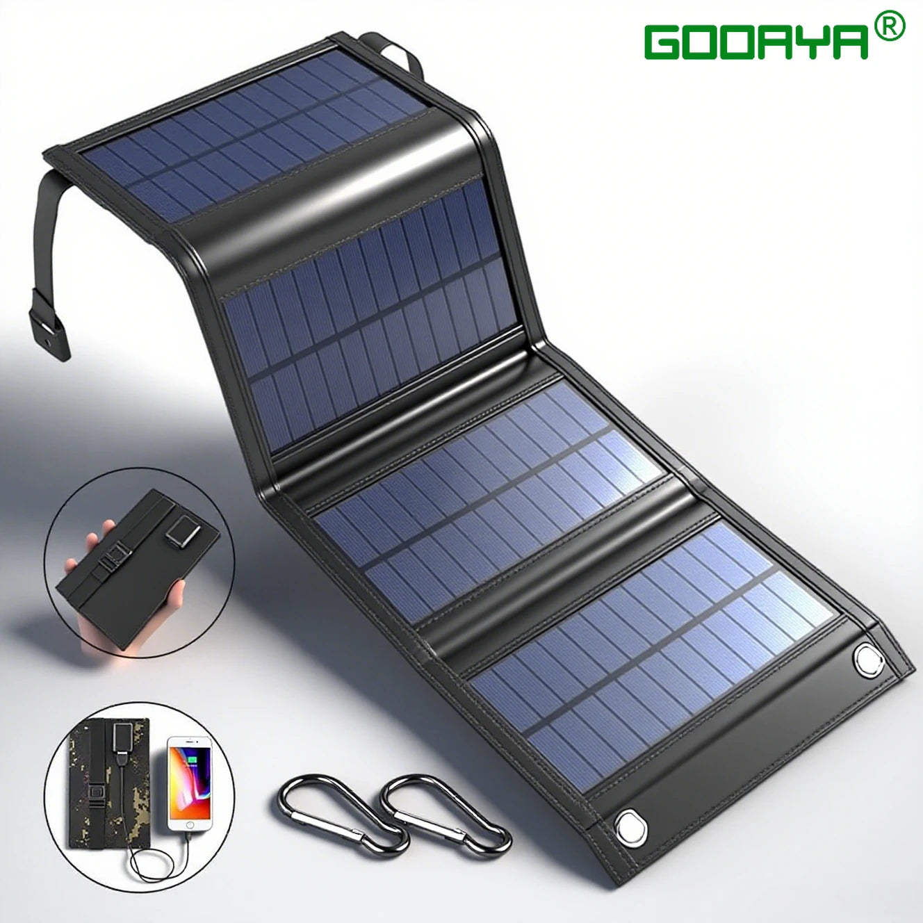 4 Fold 100W Foldable Solar Panel 20w/h Portable Solar
