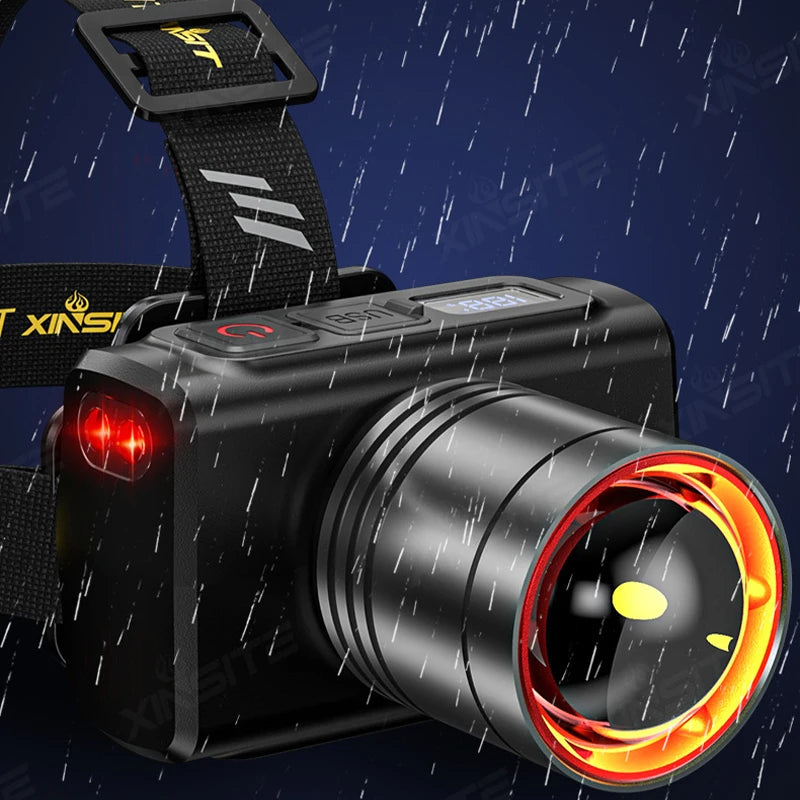 Rechargeable Headlamp Super Bright Head Light Motion Sensor