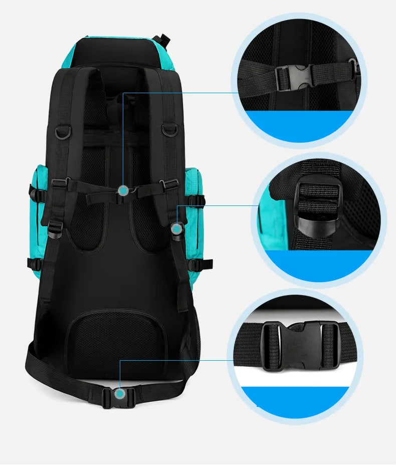 90L Waterproof Hiking Camping Backpack Trekking Bag