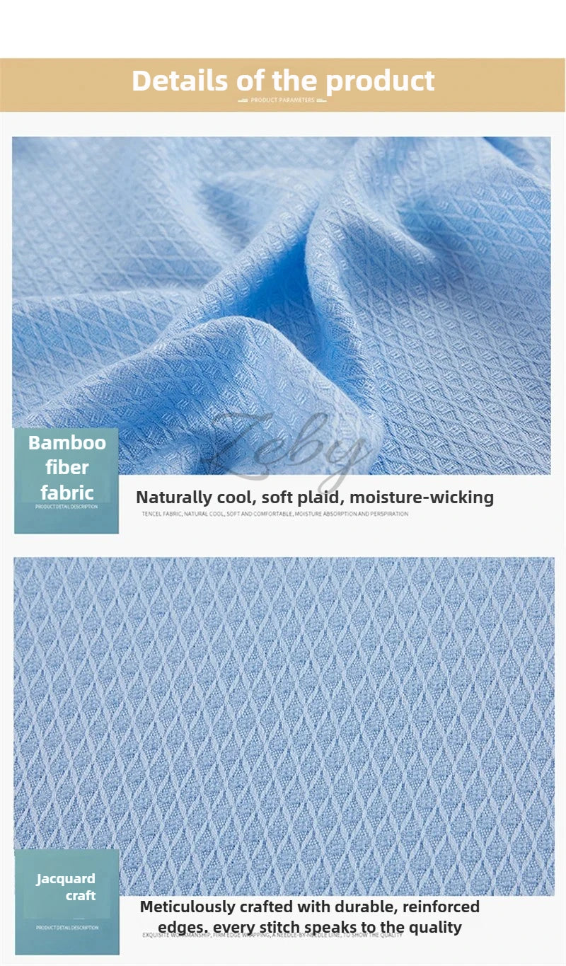 100% Bamboo Fiber Summer Blanket Lightweight Breathable