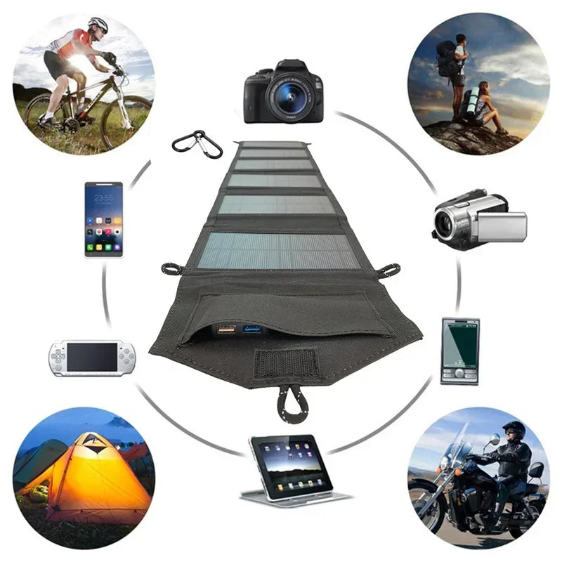 4 Fold 100W Foldable Solar Panel 20w/h Portable Solar