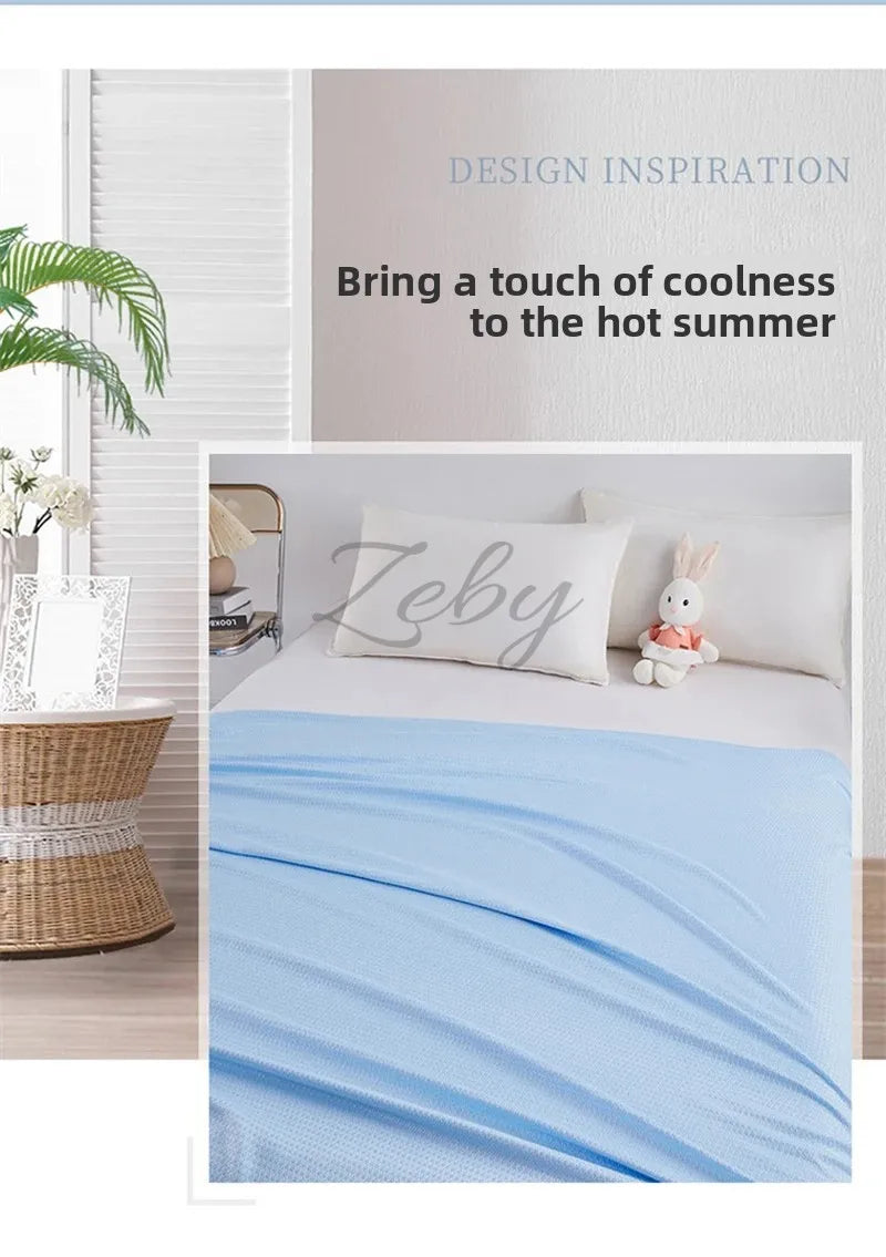 100% Bamboo Fiber Summer Blanket Lightweight Breathable