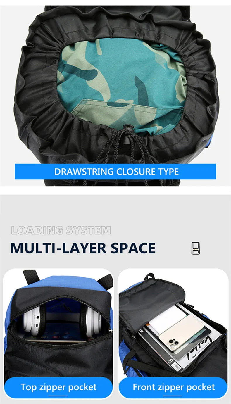 90L Waterproof Hiking Camping Backpack Trekking Bag