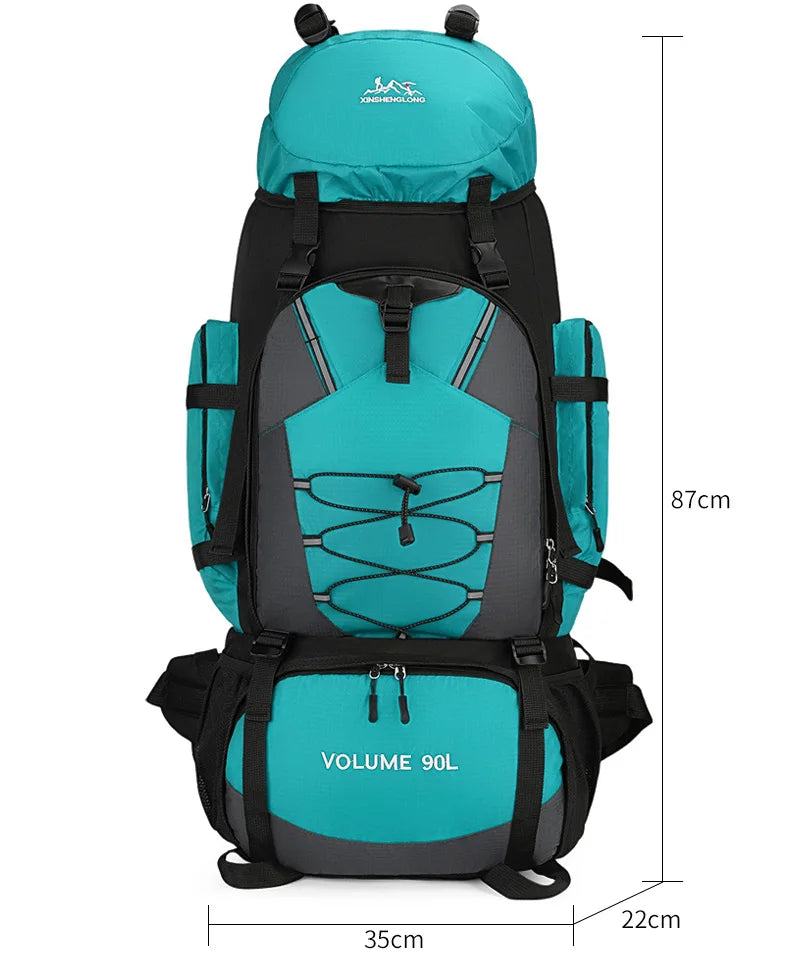 90L Waterproof Hiking Camping Backpack Trekking Bag