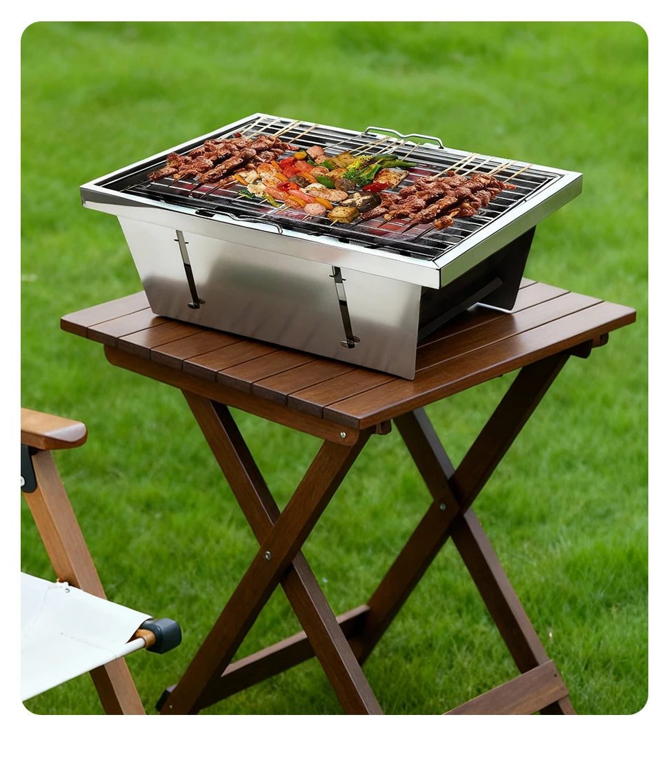 WESTTUNE IGT Barbecue Grill Folding Charcoal Firewood Stove