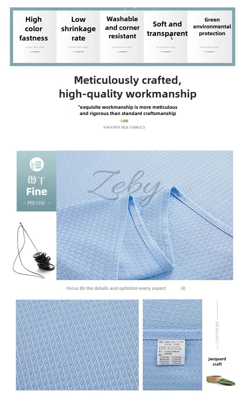 100% Bamboo Fiber Summer Blanket Lightweight Breathable