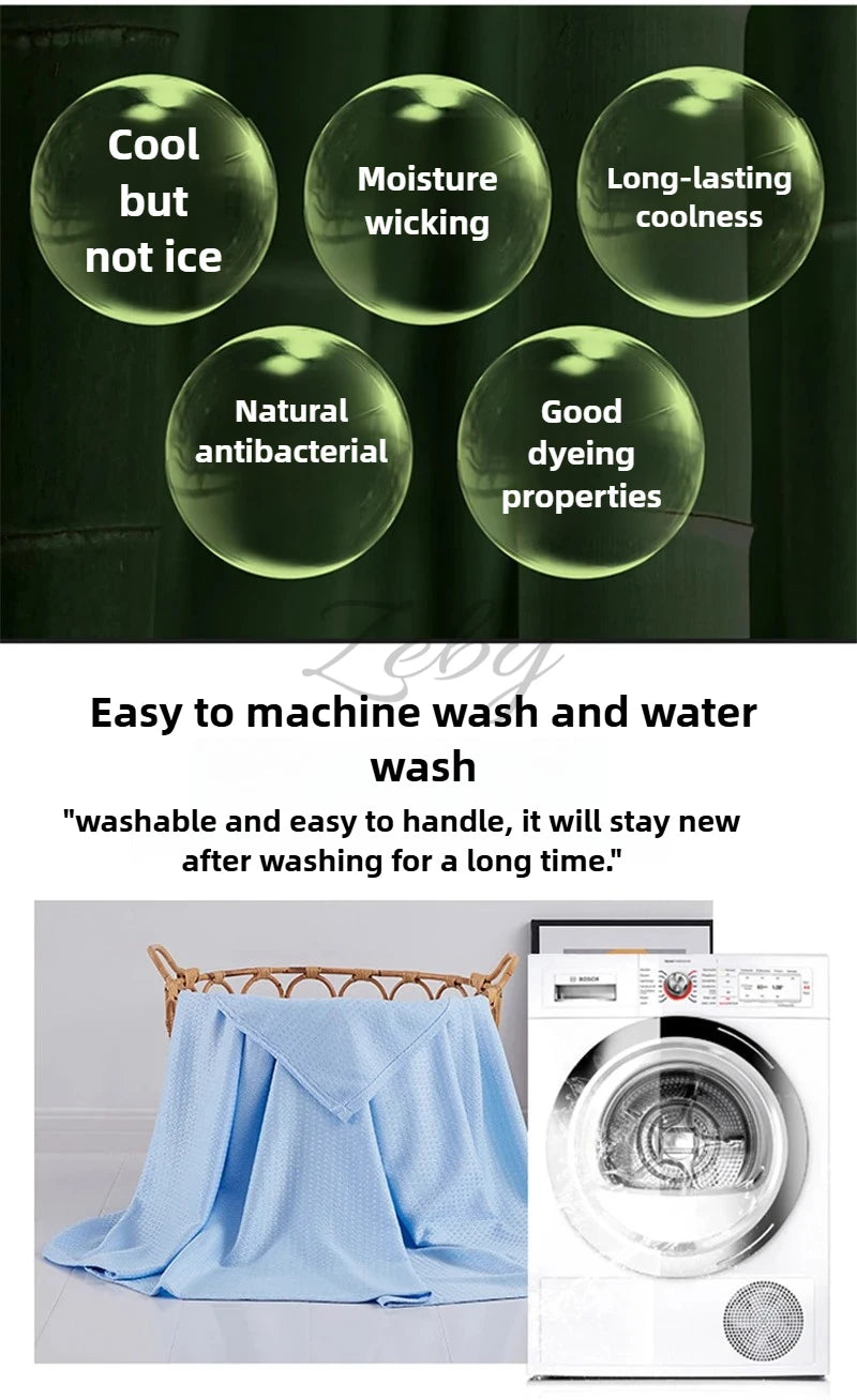 100% Bamboo Fiber Summer Blanket Lightweight Breathable