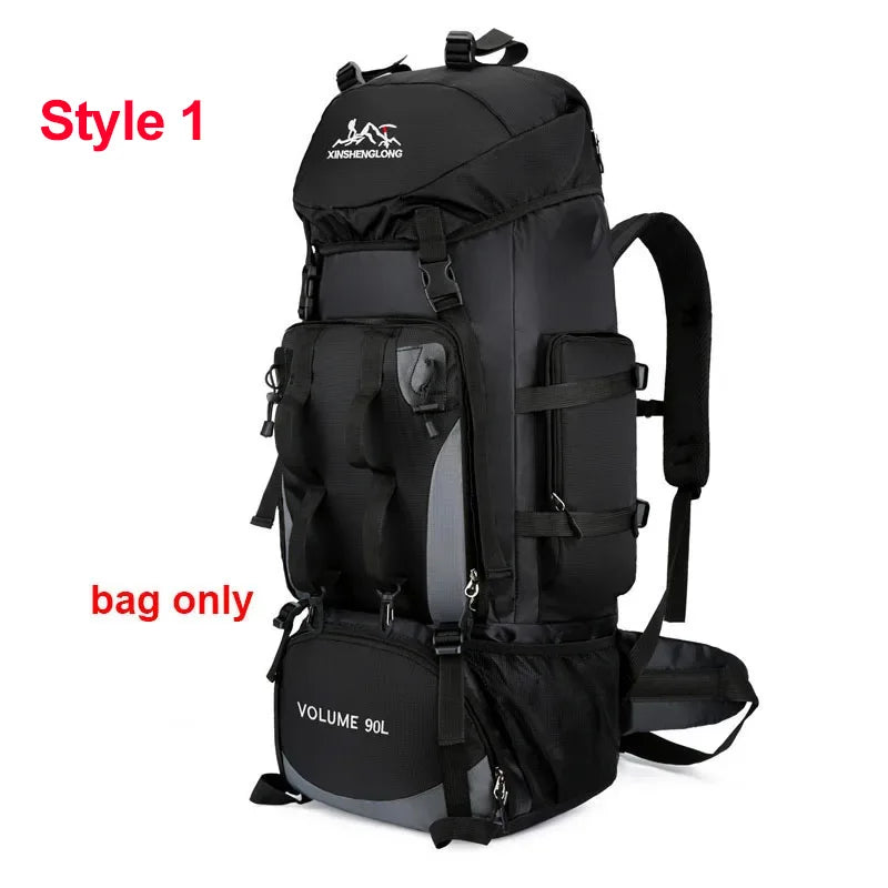 90L Waterproof Hiking Camping Backpack Trekking Bag