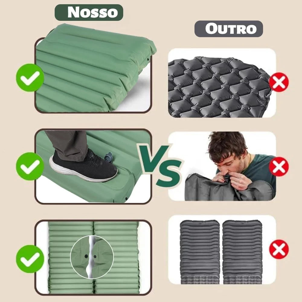 Extra Thick 4 Inch Camping Sleeping Pad Outdoor Camping