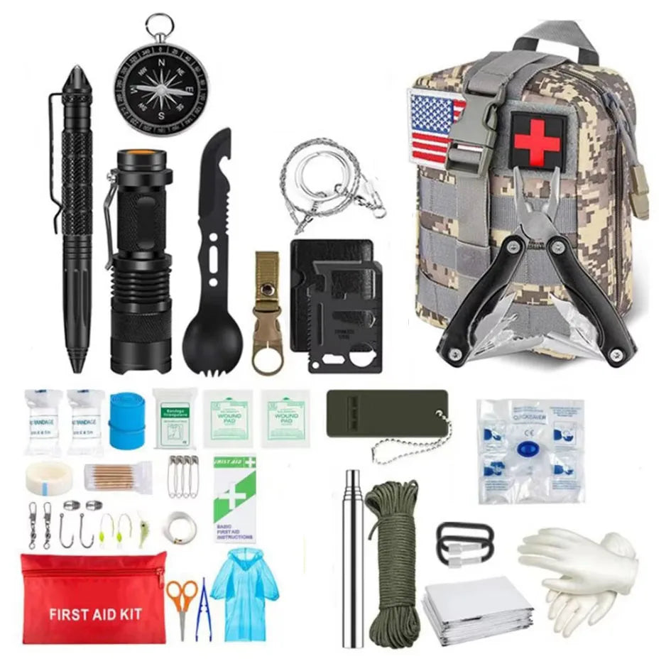 Survival First Aid Kit Survival Full Set Molle Outdoor Gear