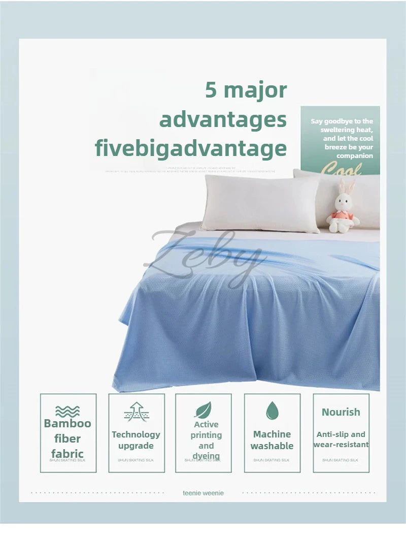 100% Bamboo Fiber Summer Blanket Lightweight Breathable
