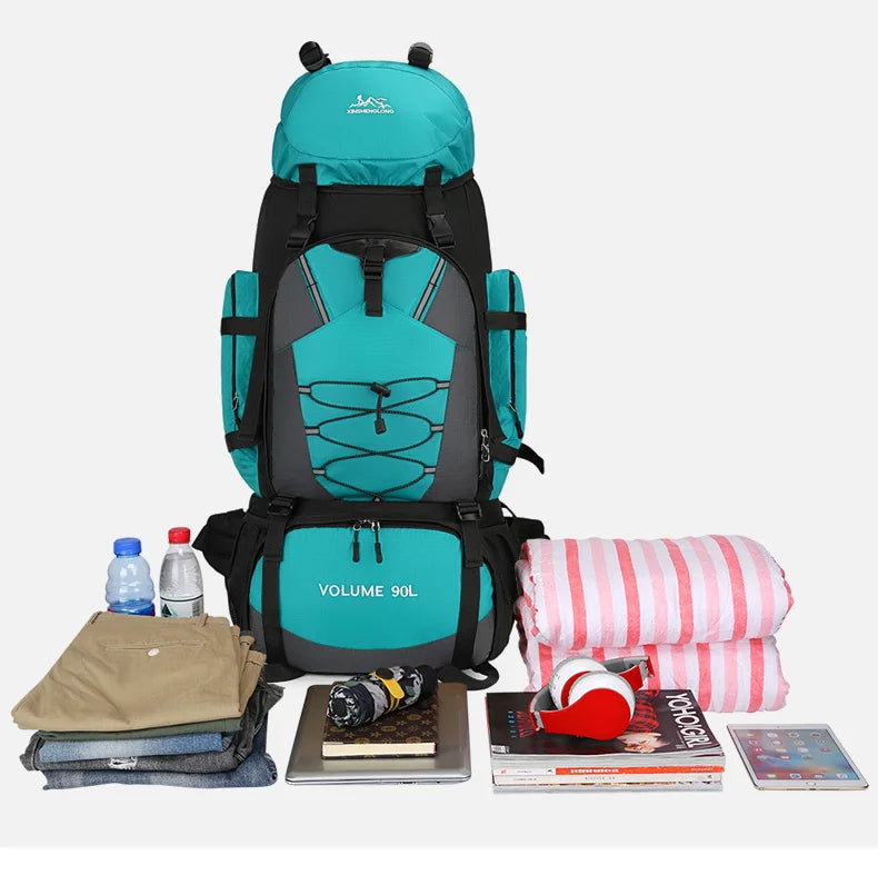90L Waterproof Hiking Camping Backpack Trekking Bag