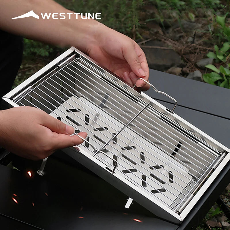 WESTTUNE IGT Barbecue Grill Folding Charcoal Firewood Stove