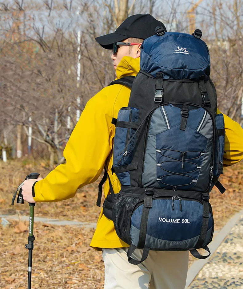 90L Waterproof Hiking Camping Backpack Trekking Bag