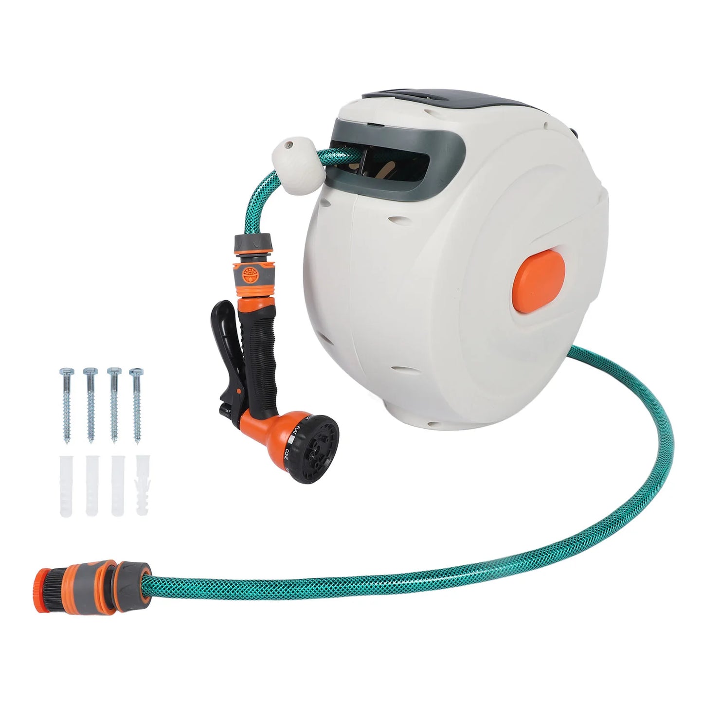 Retractable Garden Hose Reel Any Length Lock Automatic