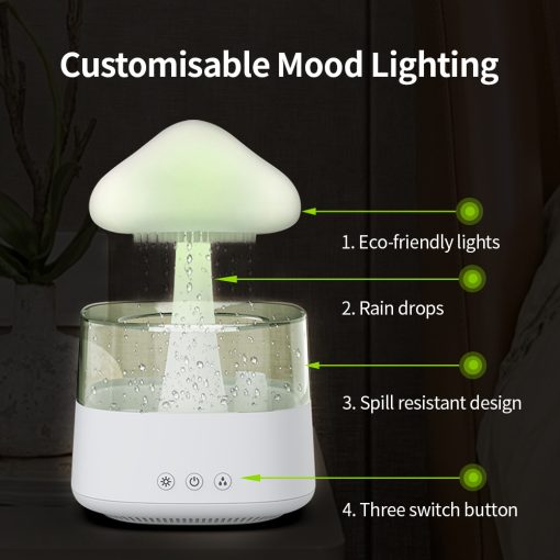 2-in-1 Desk Light Humidifier Rain Cloud Aromatherapy