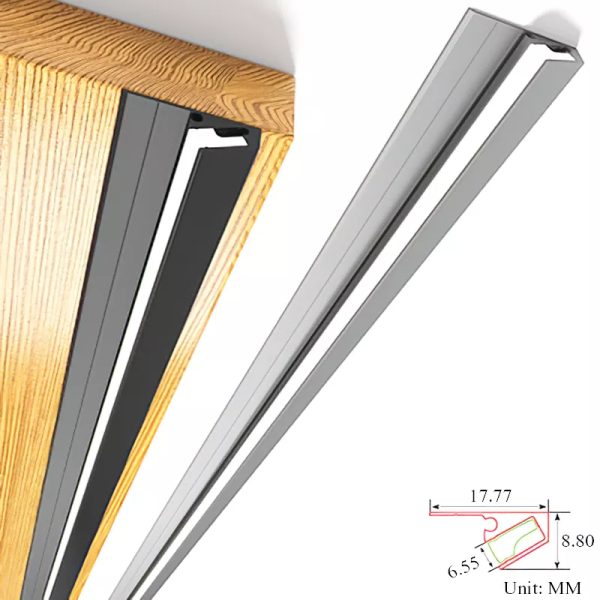 45 Degree LED Under Cabinet Lighting Bars Invisible Ultra