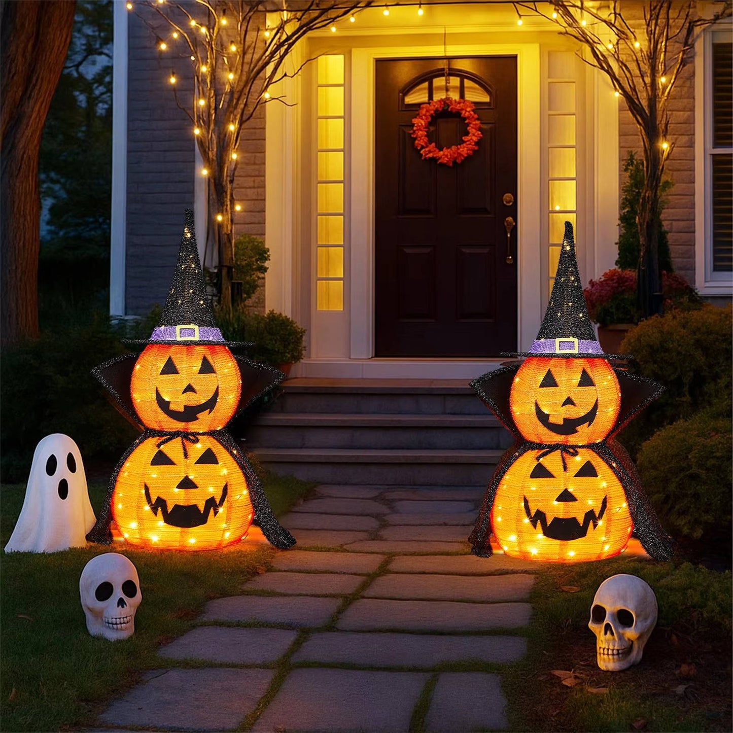 3ft Halloween Collapsible Lighted In/Outdoor Pumpkin Garden