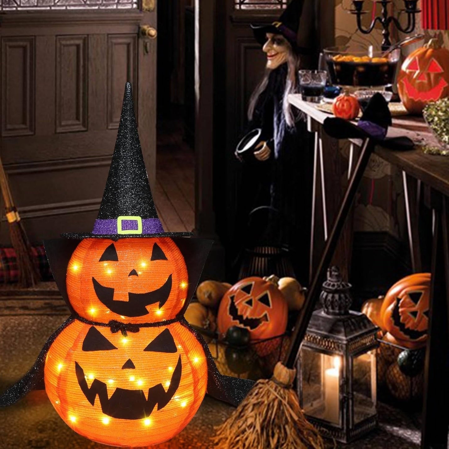 3ft Halloween Collapsible Lighted In/Outdoor Pumpkin Garden
