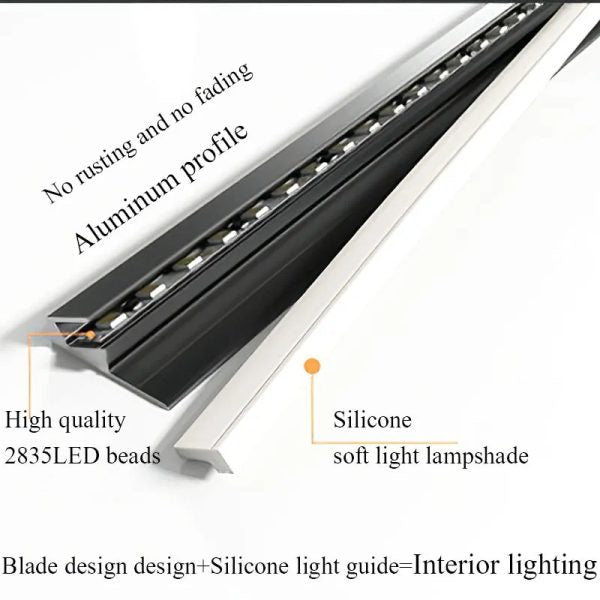45 Degree LED Under Cabinet Lighting Bars Invisible Ultra